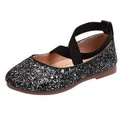 Ballerina Schuhe Mädchen Glitzer: Prinzessin Schuhe Kinder Mädchen Kinderschuhe Flache Tanzschuhe Pailletten-Schuhe Festlich Glitzerschuhe Kinder Hochzeitsschuhe - Ballettschuhe - Abendschuhe von IQYU