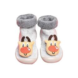 IQYU Ballettschuhe Kinder Mädchen und Schuhe Cartoon Muster Baby Mädchen Schuhe und Socken für 0 bis 3 Boots (White, 25.5 Toddler) von IQYU