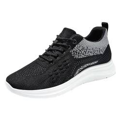 IQYU Damenschuhe Sommerschuhe Slipper Frühlings- und Herbst-Neuer bequemer und Leichter atmungsaktiver Laufschuh aus gewebtem Mesh Sneaker 38 Damen Unter 50 (z01A-Black, 40) von IQYU