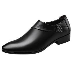 IQYU Herren Lackschuhe Schnürschuhe rutschfeste Mokassin-Hausschuhe Für Unisex Halbschuhe Herrenschuhe Mokassins Halbschuhe Formale Hochzeitsschuhe Herren Schuhe Sommer Sneaker (z1-Black, 47) von IQYU