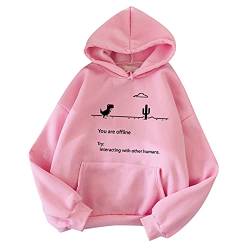 IQYU Hoodies FüR Teenager MäDchen Trend Hoodie Oversize Mit Kapuze Vintage Sweatshirt Mit Motiv Kapuzenpullover Hip Hop Pullover Herbst Winter Y2k Pulli Hooded Langarmshirt Outwear von IQYU