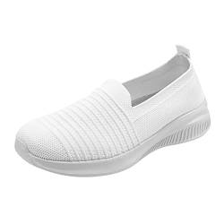 IQYU Schuhe Hinten Offen Damen Mode Summer Women Mesh atmungsaktiver bequemer Slip auf flachem Mund lässige Sneaker Damen 39 Warm von IQYU