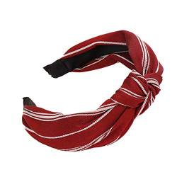 IQYU Schweißband Handgelenk Kinder Modebogen Knoten Haarband Frauen Haarkopfbügel einfache Süße Mädchen Haarreif Stirnbänder Mädchen Winter (Red, One Size) von IQYU