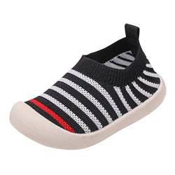 IQYU Süße Turnschuhe Kinderschuhe Junge Mädchen Wanderschuhe Kleinkind rutschfeste Erste Wanderschuhe Atmungsaktive Mesh-Schuhe 6 9 12 18 Monate Babyschuhe Monate Junge (Black, 21 Infant) von IQYU