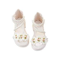 Kinder Baby MäDchen Sandalen Kristall RöMische Prinzessin Schuhe Mit Perle Blumen Sommerschuhe Kleines Kind/Mittlere Kind/GroßE Kinder Sandaletten Kinder ZurüCk ReißVerschluss Prinzessinnenschuhe von IQYU