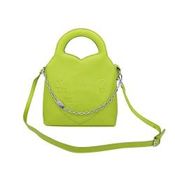 Neon Damen Taschen 2023 Damen Taschen Trendy Fashion Drawstring Lady Bag Border Casual Brief Handtasche Crossbody Gelb Mit Taschen (Mint Green, One Size) von IQYU