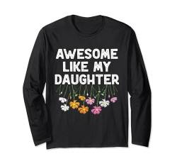 Sonnenblume Awesome Like My Daughter Rainbow Dad Fathers Day Langarmshirt von IVRY