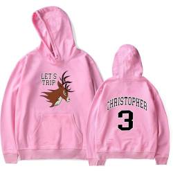 IZGVLELIHN Sturniolo Triplet Hoodie Chris Topher Merch Herren Damen Mode 3D Kapuzenpullover Sweatshirt Jungen Mädchen Casual Hip Hop Pullover Herbst Winter Kleidung, rose, S von IZGVLELIHN