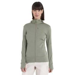 Icebreaker Damen Women Merino 260 Quantum Ls Zip Hoodie Kapuzenpullover, Lichen IV, XS von Icebreaker