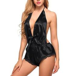 Idezek Body-Dessous für Damen - Deep V verstellbare Sexy Dessous,Sexy Outfit für Frauen, Spitzen-Dessous für die Flitterwochennacht, Dessous für Frauen für die Dessous- von Idezek