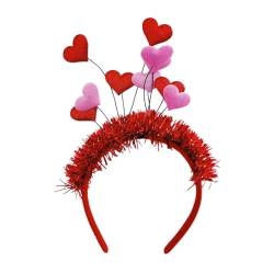 Haarband in Blumenform für Damen und Mädchen, Haarband für Bankett, Haarreif, Glitzer, Herz, Dekor, Haarband für Valentinstag, Stirnband von Illkjasfc