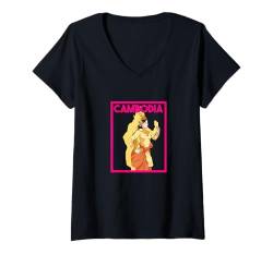 Damen Kambodscha Kambodschanisch Khmer Mädchen Apsara Frau T-Shirt mit V-Ausschnitt von Immer Noch Kambodschanisch