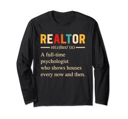 Real Estate Agent Realtor Lustige Definition Langarmshirt von Immobilienmakler Makler Lustige Definition