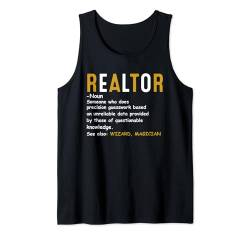 Real Estate Agent Realtor Lustige Definition Tank Top von Immobilienmakler Makler Lustige Definition