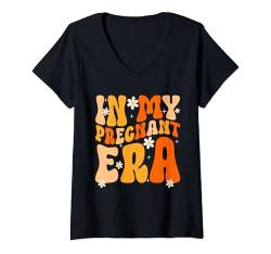 Damen Schwangerschaft Baby In My Pregnant Era T-Shirt mit V-Ausschnitt von In My Pregnant Era & Schwangerschaft Designs