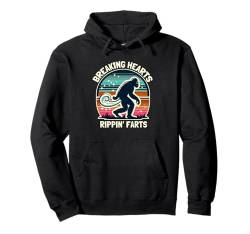 Breaking Hearts Rippin' Farts Lustiger Bigfoot zum Valentinstag für Jungen Pullover Hoodie von Inappropriate Humor Co.