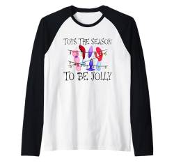 Toys The Season To Be Jolly Raunchy Damen Peinlich Raglan von Inappropriate Humor Co.