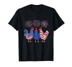 Patriotic USA Huhn USA Henne 4. Juli T-Shirt von Independence Day USA Freedom Flag American Pride