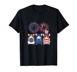 Patriotische USA Hamster und Chinchillas USA 4. Juli T-Shirt von Independence Day USA Freedom Flag American Pride