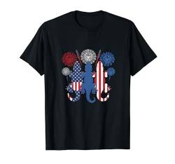 Patriotische USA Reptilien USA 4. Juli T-Shirt von Independence Day USA Freedom Flag American Pride