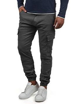 Indicode IDBromfield Herren Cargohose Lange Hose mit Cargotaschen Gesäßtaschen Baumwollmischung Regular fit, Größe:2XL, Farbe:Dark Grey (910) von Indicode