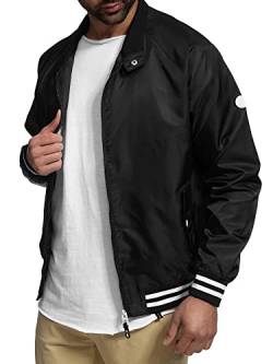 Indicode Herren Ayser Jacke mit Stehkragen & Reißverschluss | Übergangsjacke für Männer Black L von Indicode