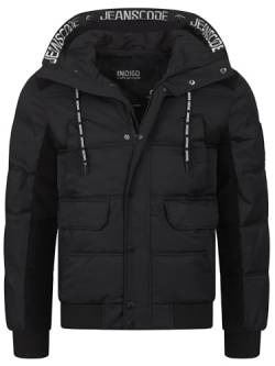 Indicode Herren INJakobe Winterjacke mit Kapuze | Herrenjacke warme Freizeitjacke Männer Black L von Indicode