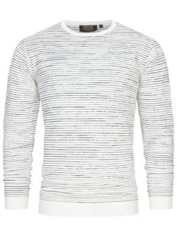 Indicode Herren INManfred Feinstrickpullover aus 100% Baumwolle | Strickpullover für Männer Offwhite L von Indicode