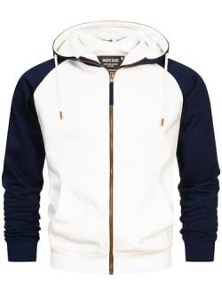 Indicode Herren INPulko Kapuzensweatjacke | Hoodie Kapuzenpullover Pulli für Männer Offwhite XXL von Indicode