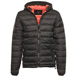 Indicode Herren Jacke Creekside Übergangsjacke Steppjacke Daunenjacken-Optik mit Kapuze (Black, x_l) von Indicode