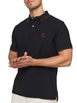 Indicode Herren Wallo Poloshirt aus Baumwolle | Herrenpoloshirt Polokragen Baumwollshirt Black XXL von Indicode