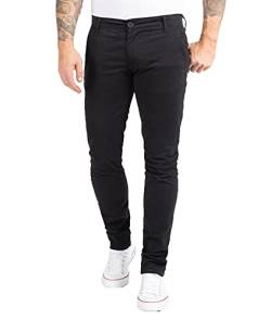 Indumentum Herren Chino Hose Slim Fit Chinohose Herrenhose Baumwolle Designer Hose Chinos Business Hose Stretch Männer Hose IS-305 Schwarz W30 L32 von Indumentum