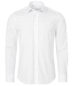 Indumentum Herren Hemd Businesshemd Hemden Langarm Business Hemd Regular Fit Herrenhemd Basic Bügelfrei Männer Hemd Shirt Elegant H-272 Weiß L von Indumentum