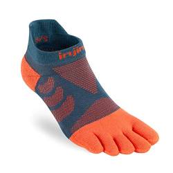 Injinji Ultra Run No-Show Socken Damen Petrol/orange Schuhgröße XS-S | EU 35-40 2021 Laufsocken von Injinji