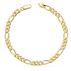 Inmaculada Romero IR Herrenarmband aus 18 Karat Gold, 21 cm. abwechselnd 3x1 Gliederbreite 5mm. von Inmaculada Romero IR