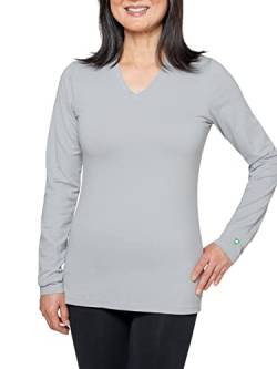 Insect Shield Women's UPF Dri-Balance Long Sleeve V-Neck T-Shirt, Platinum, Medium von Insect Shield