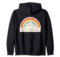 Embrace Your Dreams - Motivierendes Zitat Positiver Spruch Kapuzenjacke von Inspirational Sayings Apparel Gifts