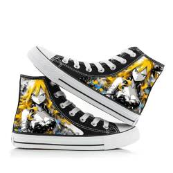 Insxuan Fairy Tail Canvas Schuhe Unisex Erza Scarlet High-Top Sneaker Gerard Anime Sport-Sneaker Lucy lässig Mode College-Stil Natsu Outdoor Turnschuhe von Insxuan