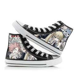 Insxuan Fairy Tail Canvas Schuhe Unisex Erza Scarlet High-Top Sneaker Gerard Anime Sport-Sneaker Lucy lässig Mode College-Stil Natsu Outdoor Turnschuhe von Insxuan