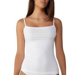 Intimitaly deFonseca - Damen-Tanktop aus Baumwolle (3er-Pack) breite Schulter und schmale Schulter Schwarz und Weiß, 3 Weiß Schmale Schulter, Medium von Intimitaly