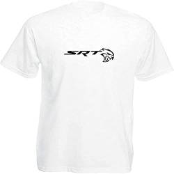 SRT Hellcat T-Shirt Car Enthusiast Challenger White S von Invasion