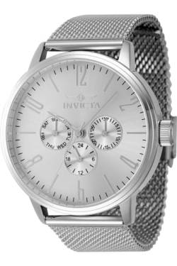 Invicta Specialty 47118 Quarz Herrenuhr - 44mm, Silber, 44 von Invicta