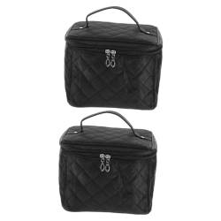 Ipetboom 2St Faltbare Kosmetiktasche Reise-Make-up-Etui tragbare Kulturtasche Make-up-Taschen Aufbewahrungstasche Reise-Kosmetiktasche Zugkoffer-Gepäck Reißverschluss Aufbewahrungskiste von Ipetboom