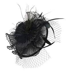 Ipetboom Tea-Party-Hut 1920er Kopfbedeckung für Teeparty-Hüte haarreif fascinator Kopfschmuck 1920er Jahren hut stirnband haarschmuck Hochzeit Schleier Haarnadel Frau Hutclip Bauchmuskeln von Ipetboom