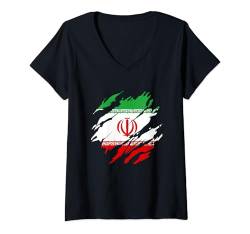 Damen Iraner Iran T-Shirt mit V-Ausschnitt von Iraner Iran Geschenk