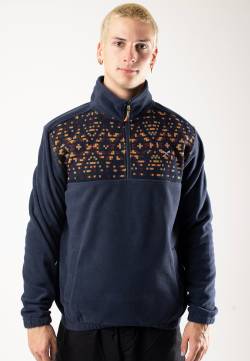 Iriedaily - Kneece Marine - Pullover - Blau - M - 100% Baumwolle,100% Polyester,Vlies von Iriedaily