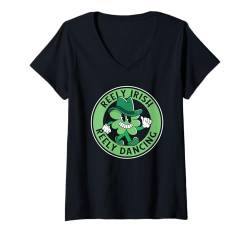 Damen Irish Dance Tänzer - Jigging Irland Irischer Tanz T-Shirt mit V-Ausschnitt von Irish Dance Geschenke & Ideen