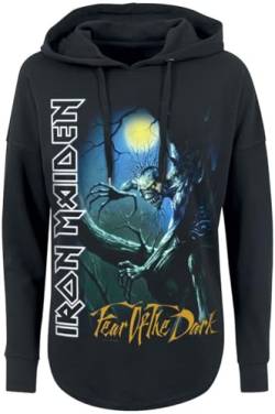 Iron Maiden Fear of The Dark Frauen Kapuzenpullover schwarz XL 100% Baumwolle Band-Merch, Bands von Iron Maiden