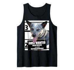 Most Wanted Blue Heeler A — Süßes Cattle Hunde-T-Shirt Tank Top von Ironpower Precious Pooches Tee