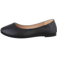 Ital-Design Damen Freizeit Ballerina Blockabsatz Klassische Ballerinas in Schwarz von Ital-Design